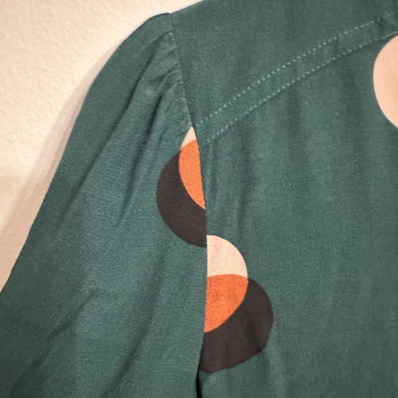 Boden Eclipse Mollie Polka Dot Dress in Green and Orange Size 2 - Picture 5 of 8